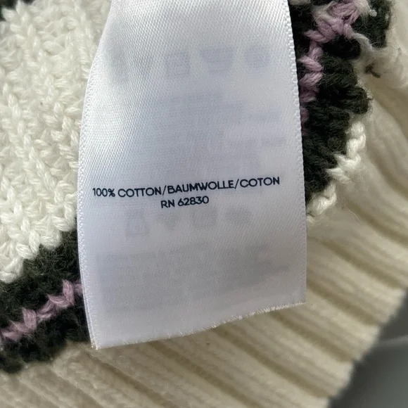 Lands' End Drifter V-Neck Striped Sweater Women’s Size Medium - Picture 5 of 11